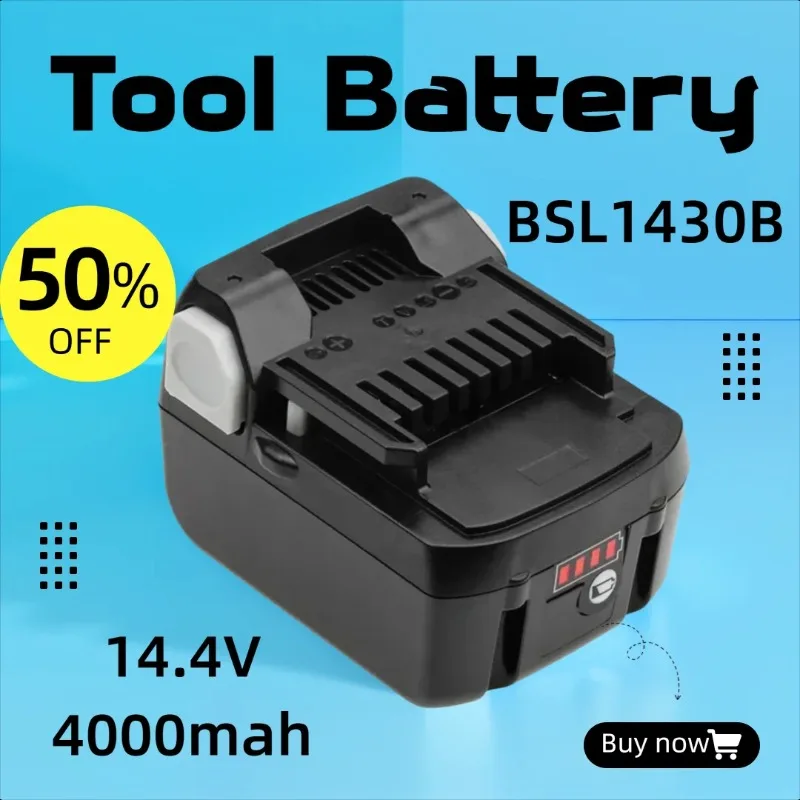 

14.4V 4000mah Rechargeable Battery for Hitachi BSL1430B CJ14DSL BSL1440 CR14DSL BSL1415 Tool Battery