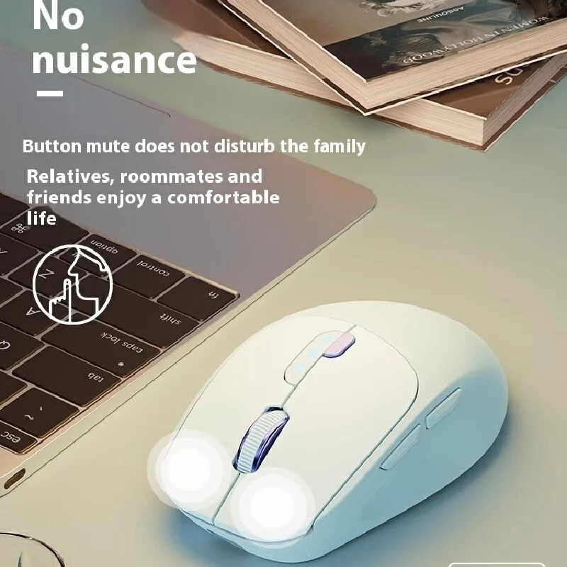 2024 New Q5 Wireless Bluetooth Dual-Mode Mouse Office Mute Rechargeable Lightweight Design  Suitable  Tablet Laptop Computers