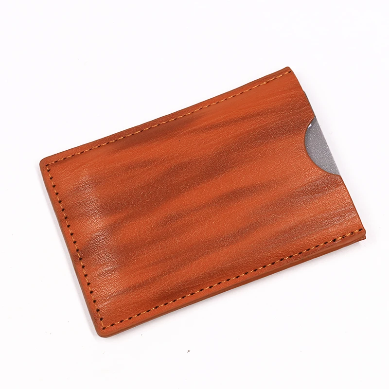 PU Leather Bat ID Wallet Short Slim Minimalist Front Pocket Card Holder Wallet With Cutout Superhero Face Mask Eyes Gift For Men