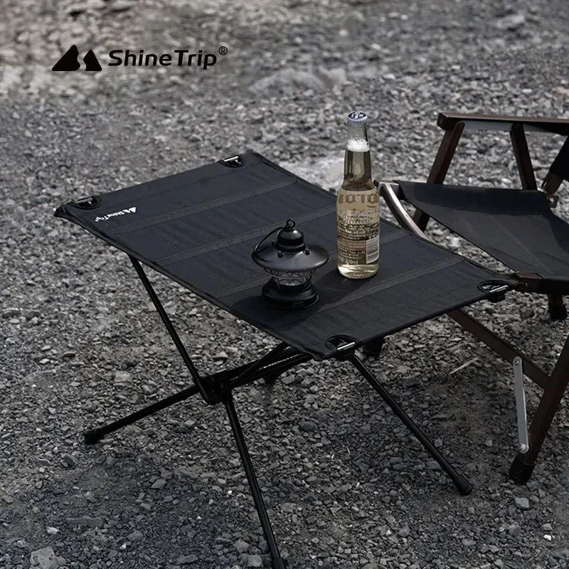 

Shine Trip Outdoor Portable Cloth Cover Fabric Folding Table Multi functional Aluminum Alloy Picnic Camping Tactical Table