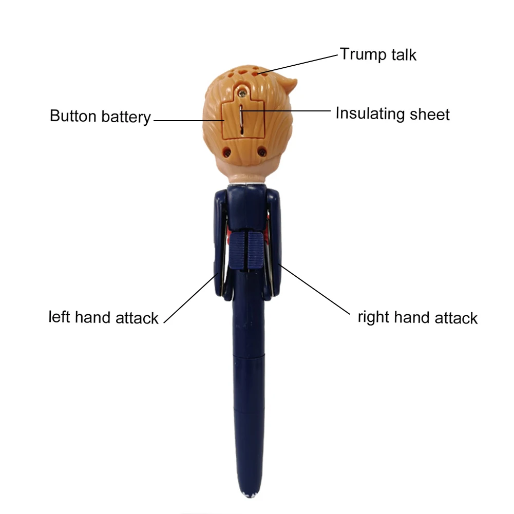 Trump Boxing Pen W/Real Voice Talking Trump Pen Gag Gifts Christmas Birthday Party Supplies Unikalne prezenty Gag Christmas Birthday
