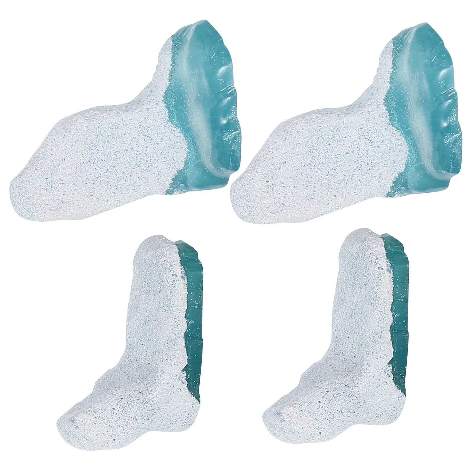 

4pcs Jewelry Ornaments Resin Figurines Micro Garden Statue Resin Mini Iceberg Figurines Decor Home Desk Accessories Arctic