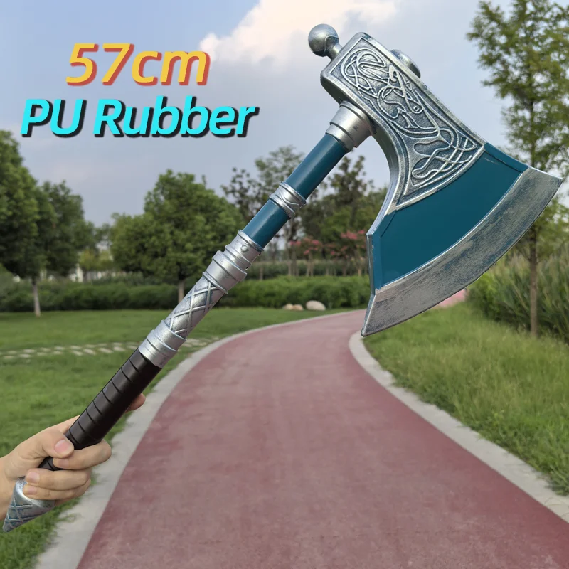 1:1 Cosplay The Axe of Valin Axe Viking Age Valhalla War Axe Prop Weapon Role Playing Movie Game PU Toys Model