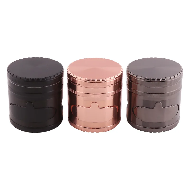 Zinc Alloy Tobacco Crusher Smoke Grinder Mill Grinder Herb Grinder Tobacco 63MM 5 Layers Hand Herb Grinder Smoking Accessories