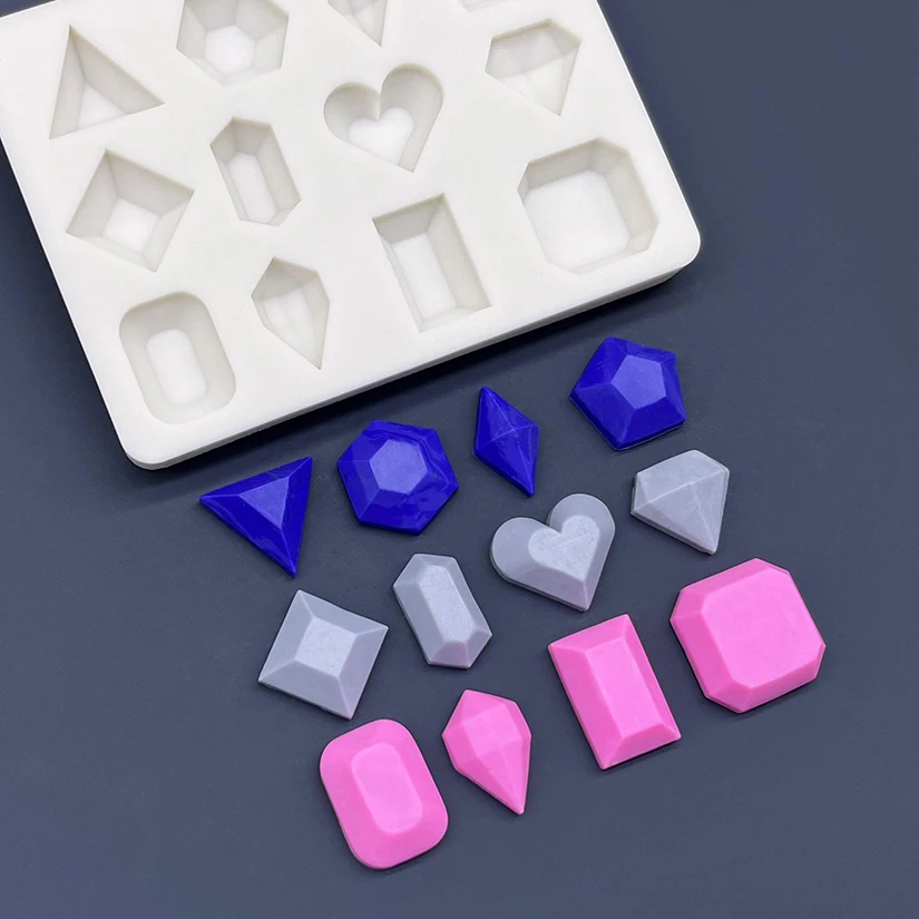 Gemstone Diamond Silicone Sugarcraft Mold Cookie Cupcake Chocolate Baking Mold Fondant Cake Decorating Tools