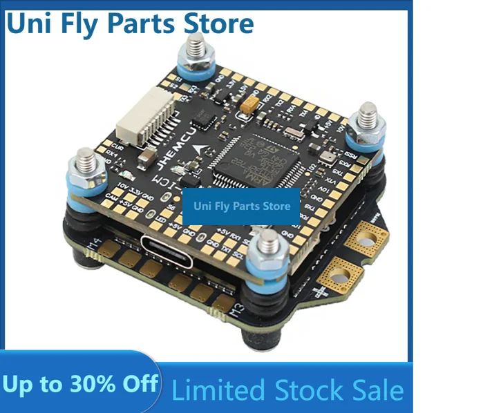 UniFlyRuibet F4AIO 12A F411 Flight Controller ICM42688P W/5V BEC Built In 12A BLHELI-S 1-2S Suitable For Remote Control Of FPV D