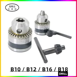B10 B12 B16 B18 drill chuck rotation clamping tool Morse drill chuck MT1 MT2 MT3 MT4 Tool Holder 1pcs wrench + 1pcs drill chuck