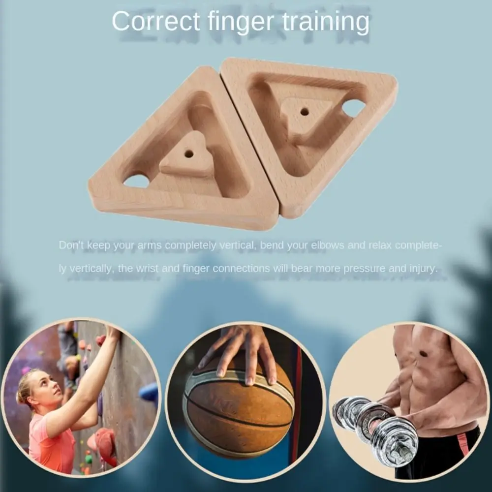 1 par triângulo placa de escalada de madeira 4 em 1 multifuncional dedo fortalecer placa pull-ups alça dupla face