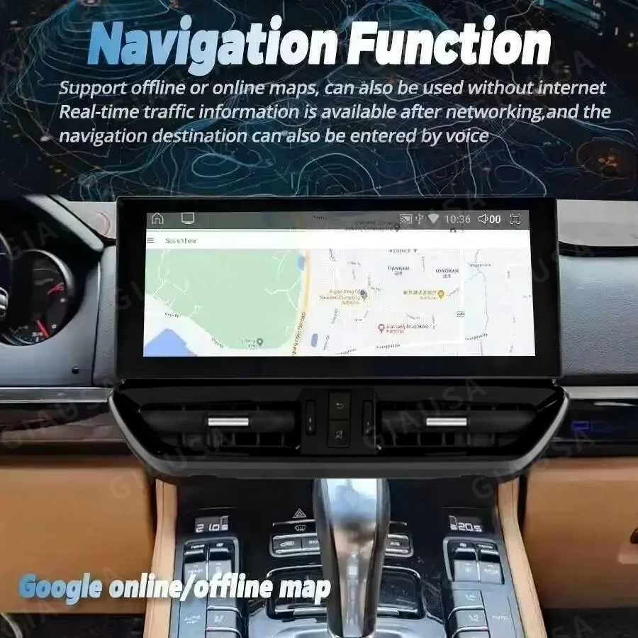 Auto Stereo Carplay Android 13 For Porsche Cayenne 2010-2017 Car GPS Navigation Multimedia Player Head Unit Radio Media Satnav