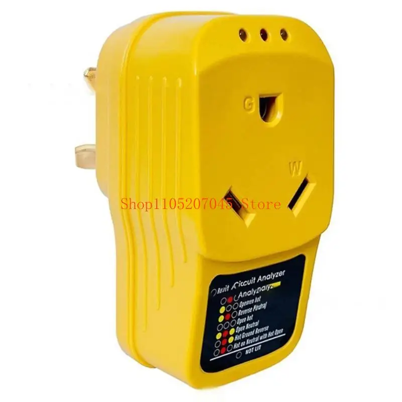 37cd Surge Protector Adapter Circuit Analyzer with LED Indicator Light for Camper Trailers RV 30-Amp Male to 30-Amp Female