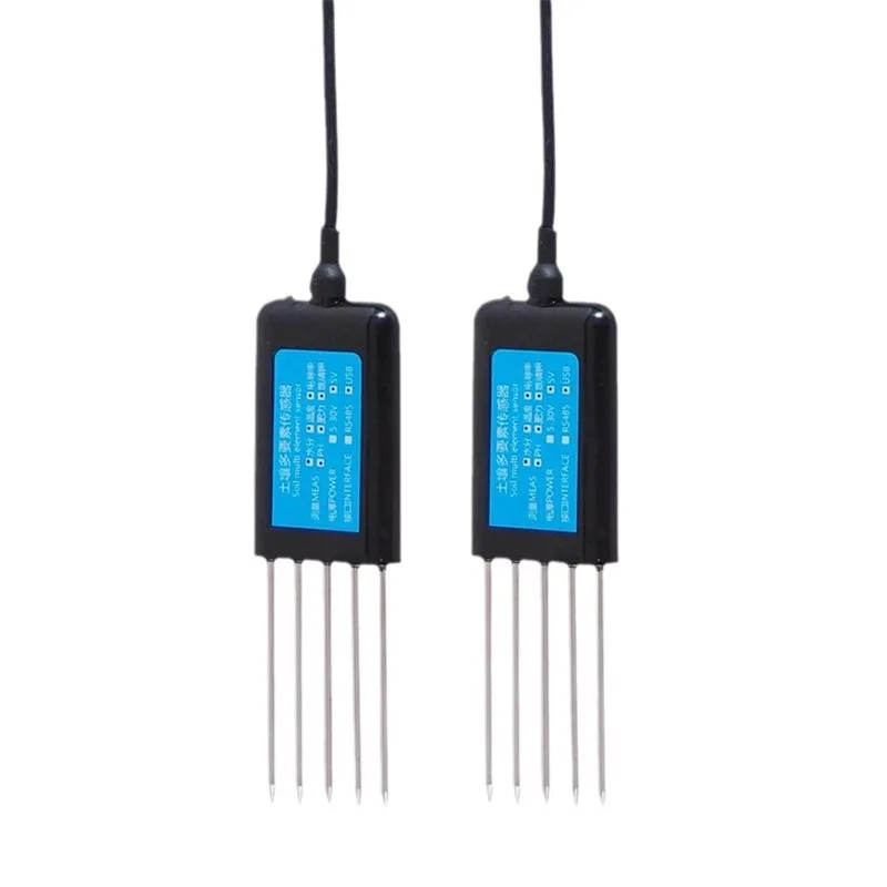 Soil Multifunction Sensor Tester for Temperature Humidity pH Moisture NPK Acidity/Alkalinity IP68 Waterproof TDR Measurement