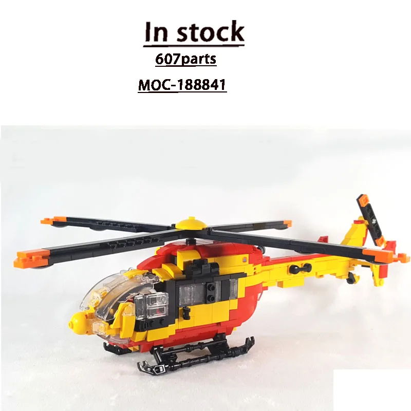 

Конструктор MOC-188841: Классический новый военный вертолет, 607 деталей, креативный подарок на день рождения для мальчиков и детей