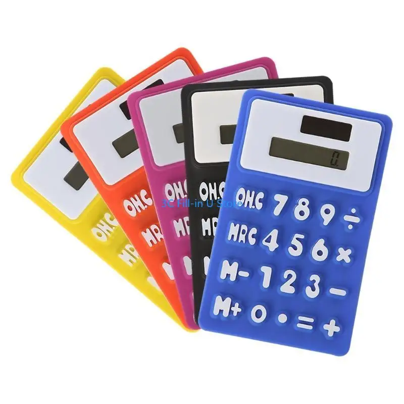 G8TAポータブル8桁電子計算機ソフトシリコーン折りたたみ折りたたみ折りたたみ折りたたみ折りたたみ式ハンドヘルドデスクトップ計算