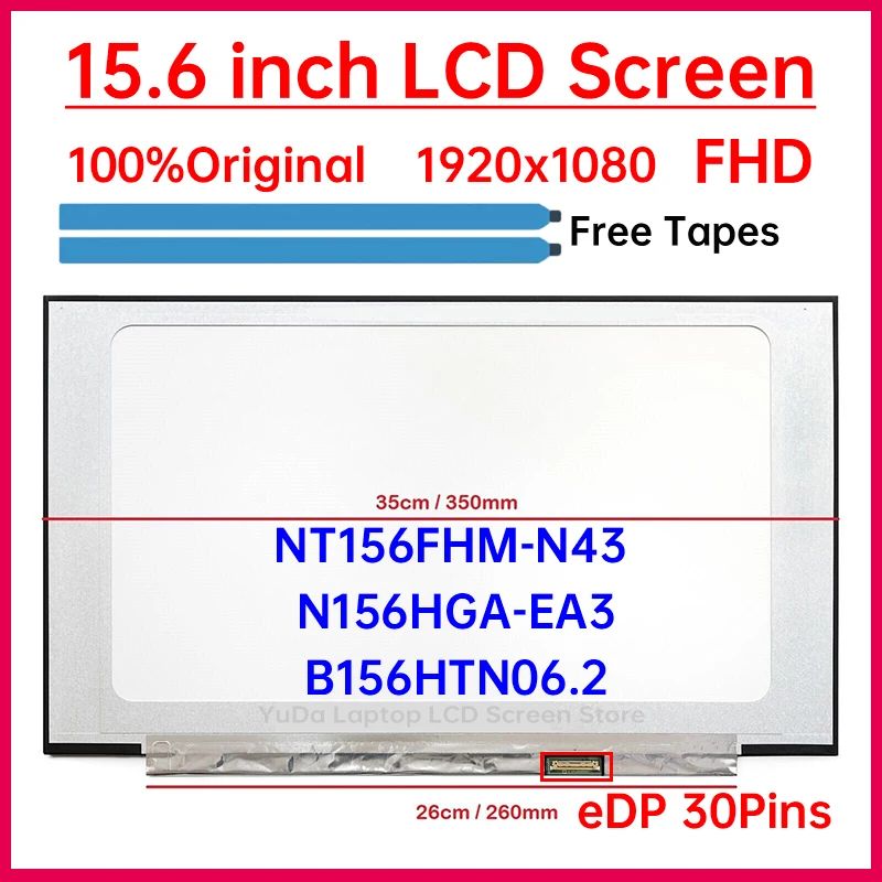 Imagem -01 - Tela Lcd para Laptop Lenovo Painel Matrix Display 30 Pinos Nt156fhm-n43 N156hga-ea3 B156htn06.2 Ideapad 315itl6 82h8 156 Pol tela lcd para laptop lenovo painel matrix display 30 pinos nt156fhm n43 n156hga ea3 b156htn062 ideapad 315itl6 82h8 156 pol 01