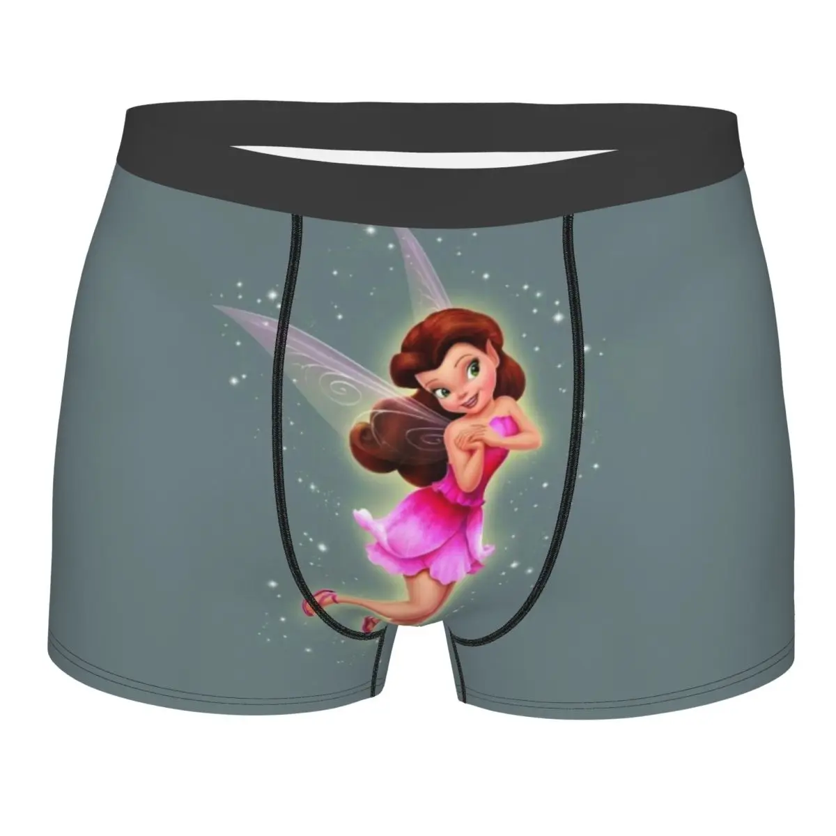 

Мужское нижнее белье с рисунком Тинкер Белл и пиратской феи, трусы-боксеры с принтом, дышащие трусы