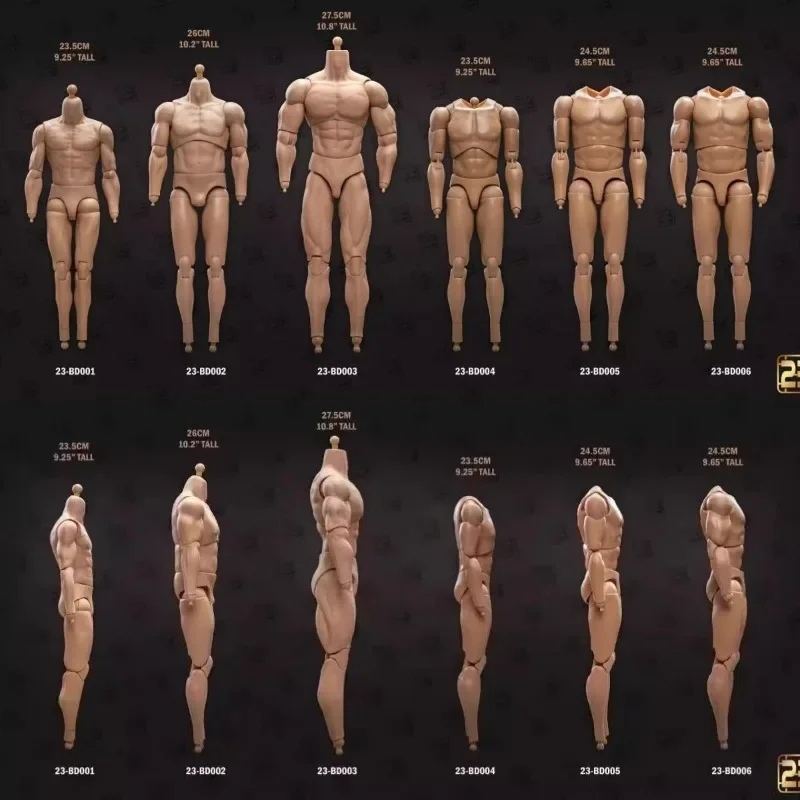 23TOYS 23-BD001/004/002 1/6 مقياس ذكر الجندي القياسية قوية العضلات المشتركة مفصل الجسم 12 "عمل الشكل