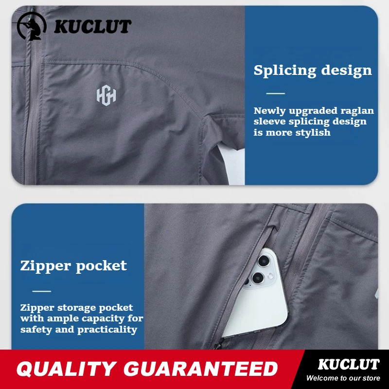 Picture 5: Summer Thin Elastic Man Sets Quick Drying Breathable Comfortable Wear Resistant Multi Pocket 2-pcs Training Camping Hiking Suits