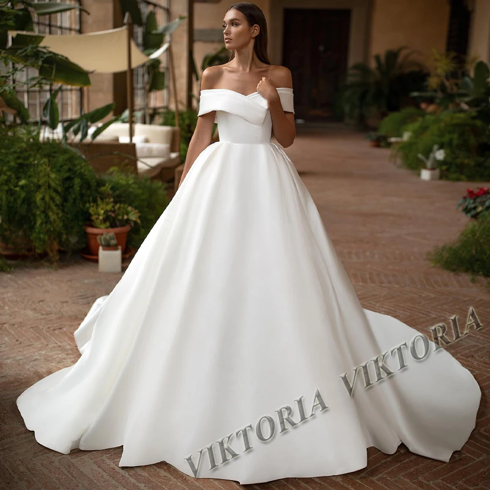VIKTORIA Classic Square Collars Wedding Dresses For Woman Bride Long Sleeves Corset Tulle Appliques Vestido De Novia Customized