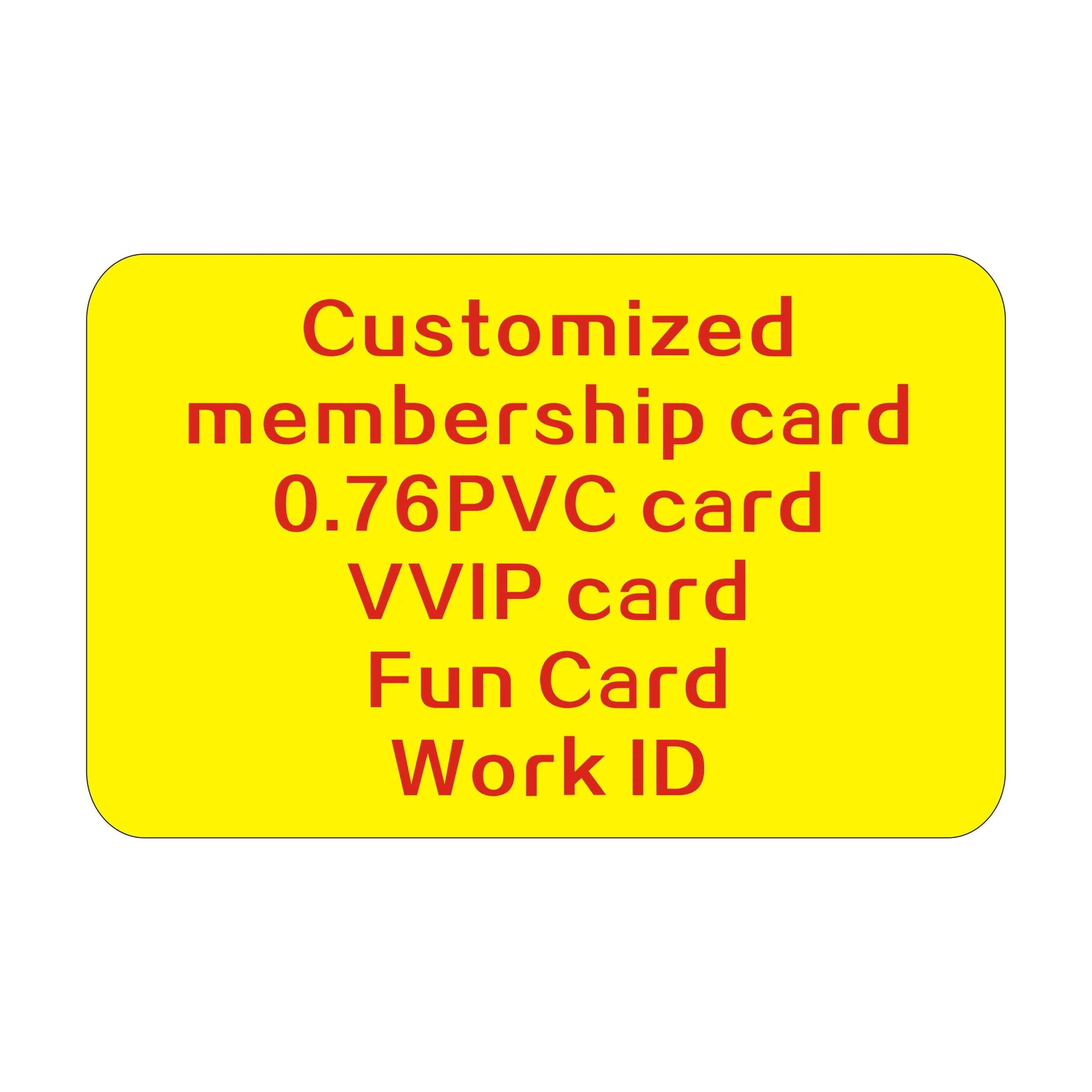 

Work card, PVC card printing, customized, free design,0.76mm, waterproof, color printing, round corners