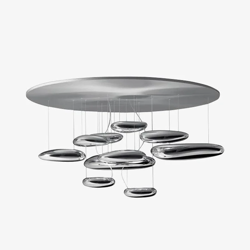 water droplets, dining room living room light, simple modern designer, model room exhibition hall, chandelier
