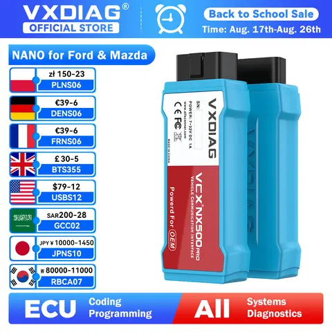 VXDIAG VCX NANO NX500 for Ford for Mazda IDS VCM Car OBD2 Diagnostic Scanner ECU Coding J2534 Programming Smart Key Programming