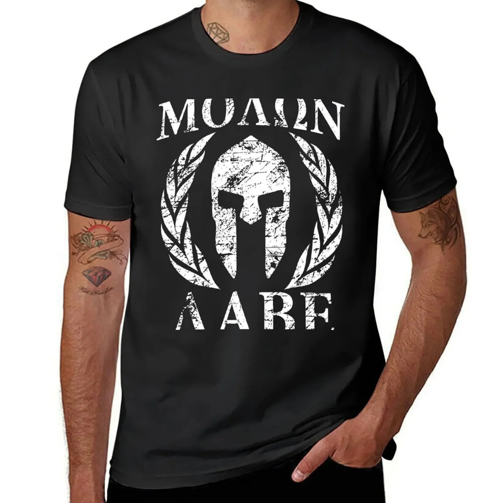 molon labe 1 T-Shirt man clothes sports fans t shirt men 100℅ cotton