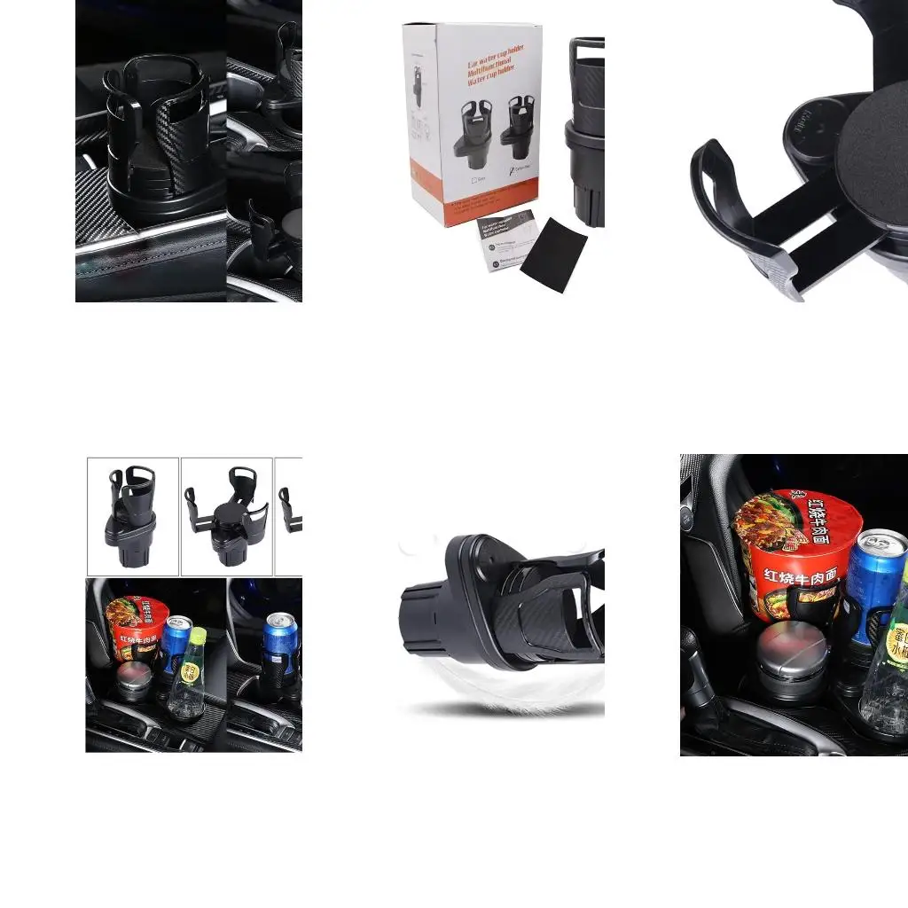 360 Rotating Adjustable Car Cup Holder Expander 2 In 1 Drink Cup Bottle Holder