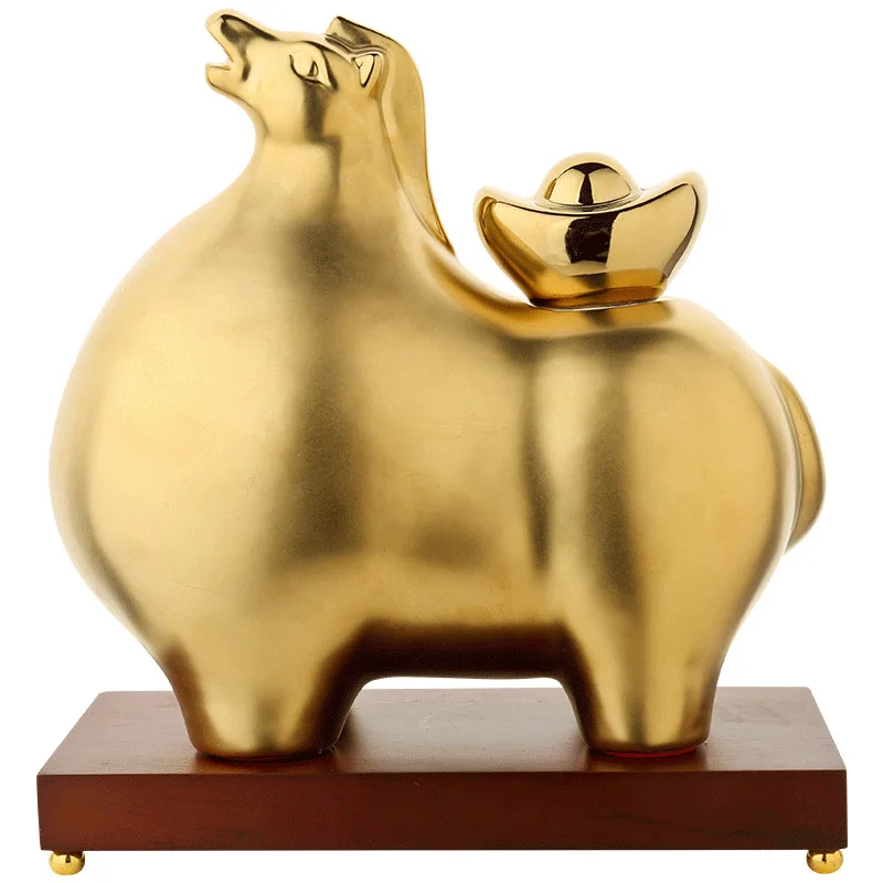 

Get rich now Ornament Home Living Room Study Office Desktop Decorations Zodiac Year of the Horse Business Gifts