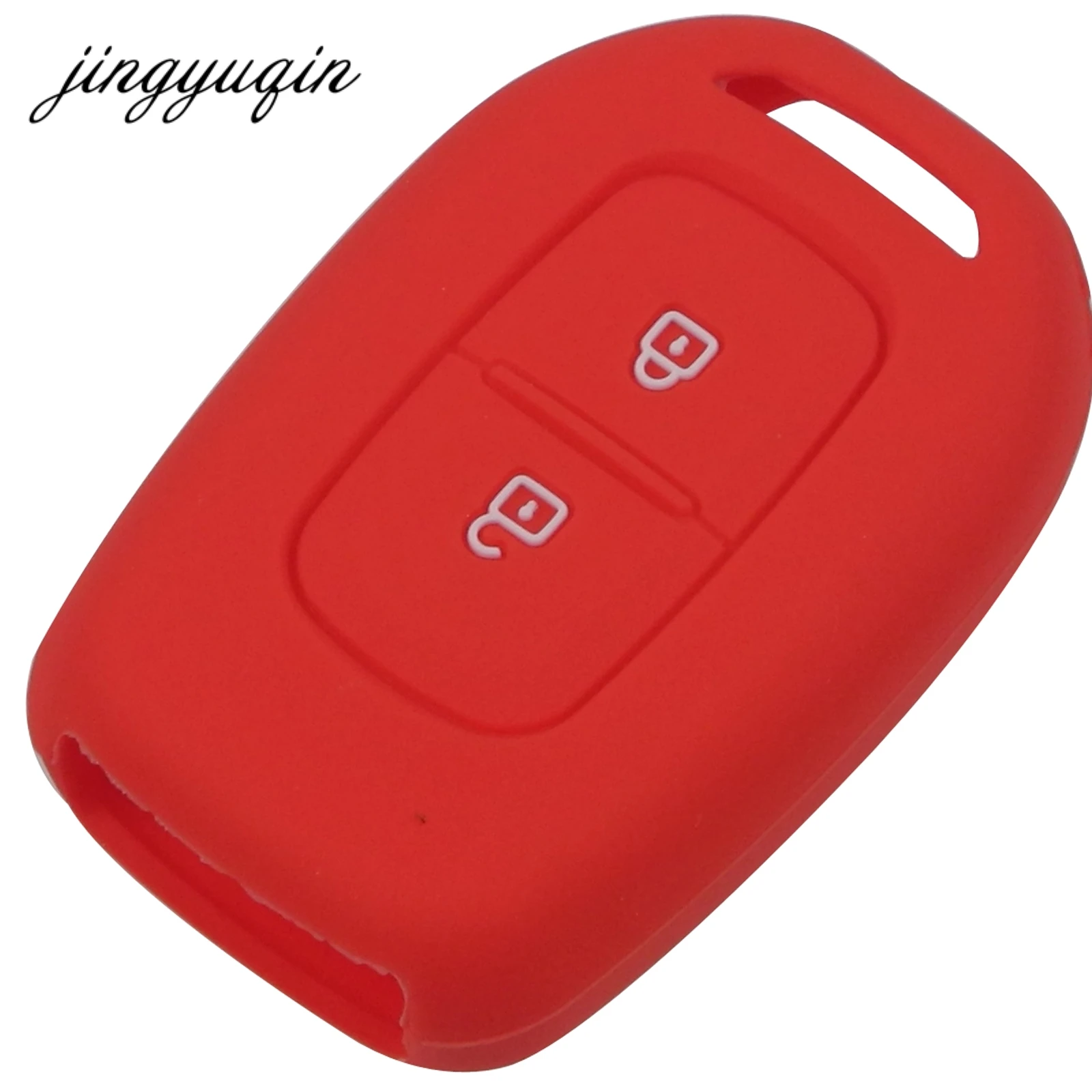 jingyuqin 2 Buttons Silicone Key Case for Renault Scenic Master Megane Duster Logan Clio Captur Laguna Fluence Remote FOB Cover