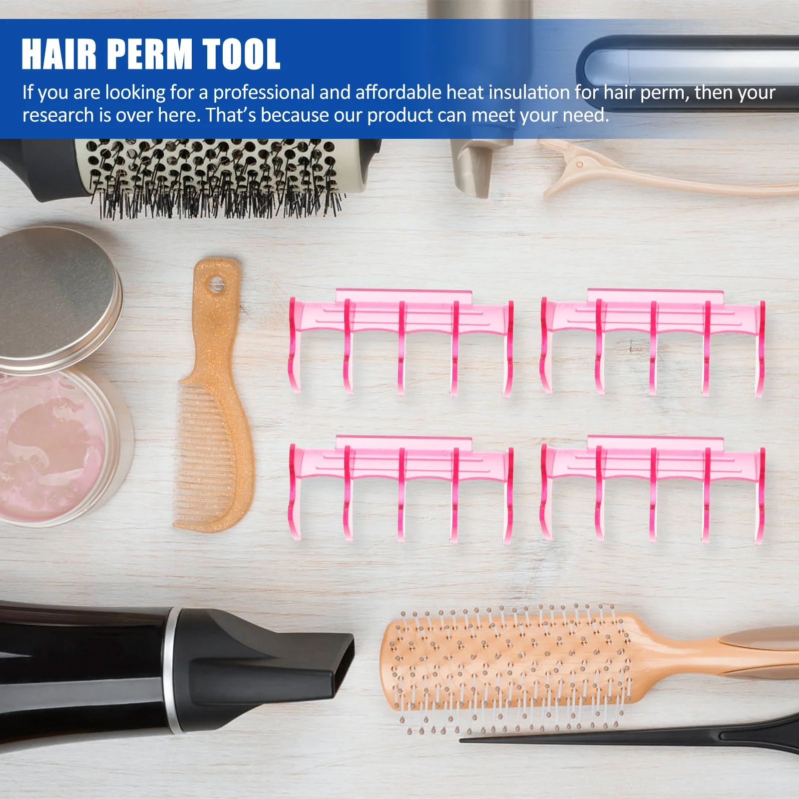 

30Pcs Hair Perm Insulation Bar Heat Protection Clip Salon Curling Tool Heat Resistant Support Holder Perm Curling Insulation