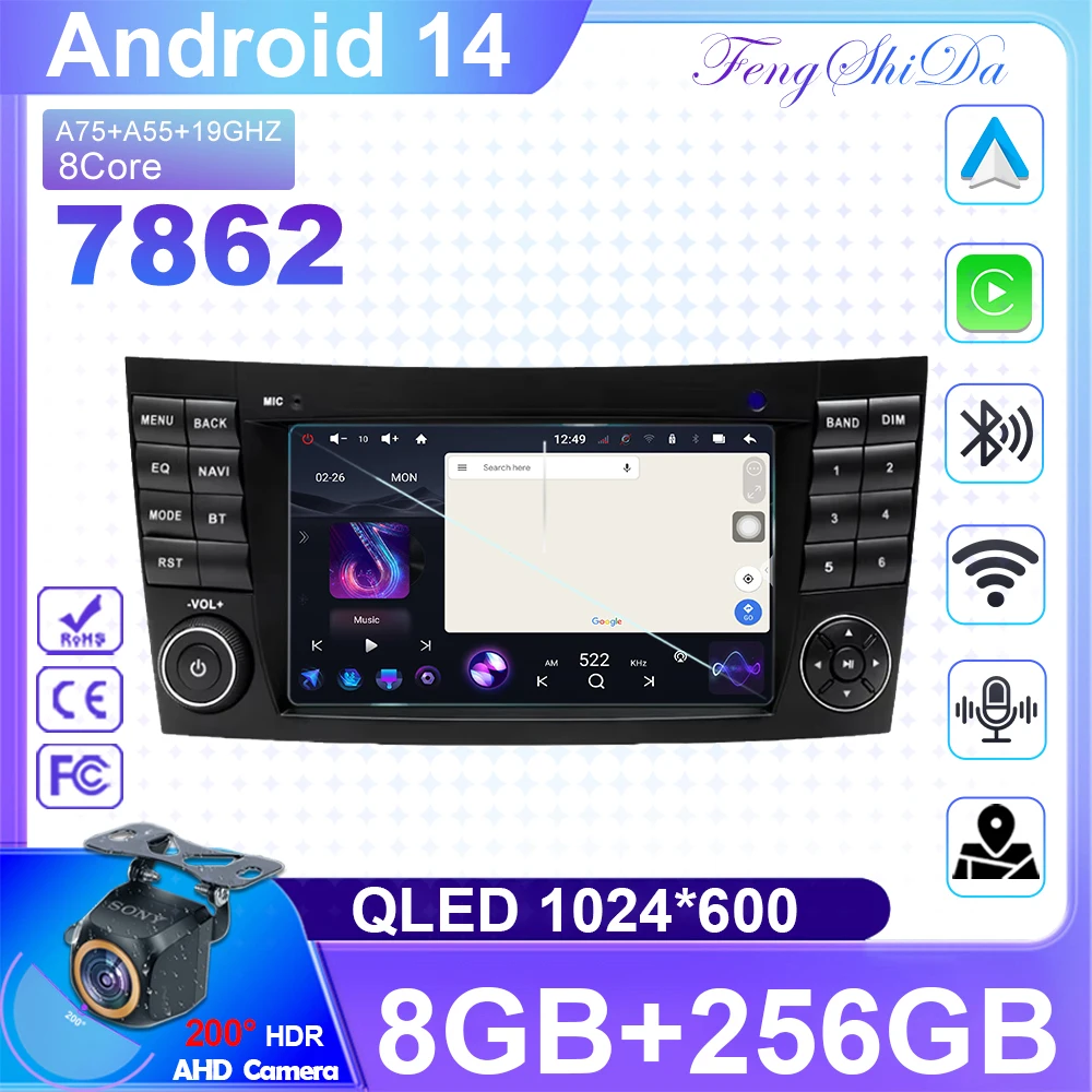 Android Car Radio For Mercedes Benz E-class W211 E200 E220 E300 E350 E240 E270 E280 CLS CLASS W219 Multimedia Player Screen