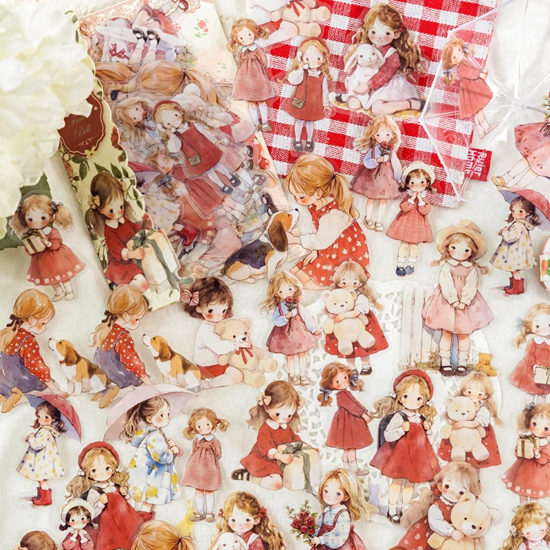 Mr. Paper 40 ورقة/حقيبة، حزمة ملصقات بالحبر الأبيض PET - سلسلة بيت الدمية، صندوق هدايا سجل القصاصات، إطار الصورة، جراب الهاتف، دفتر الملاحظات