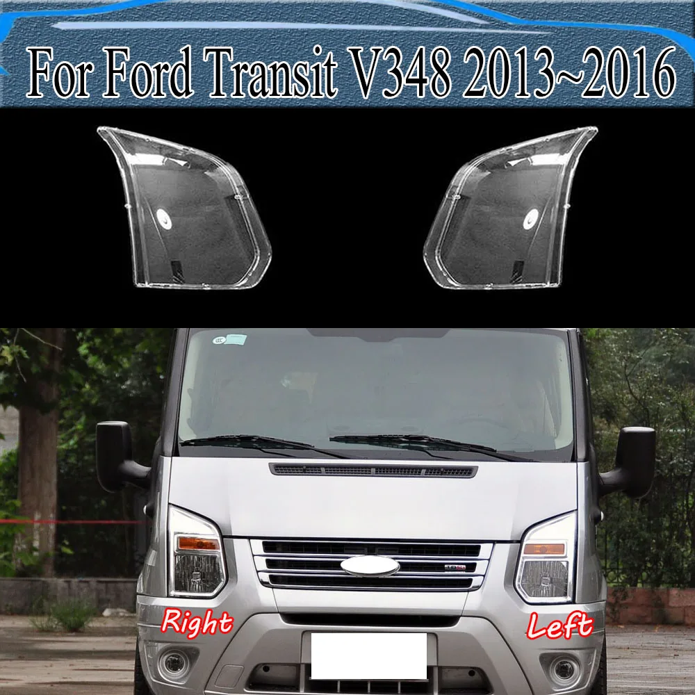 

For Ford Transit V348 2013~2016 Headlight Cover Boutique Transparent Lampshdade Headlamp Shell Plexiglass Replace Original Lens