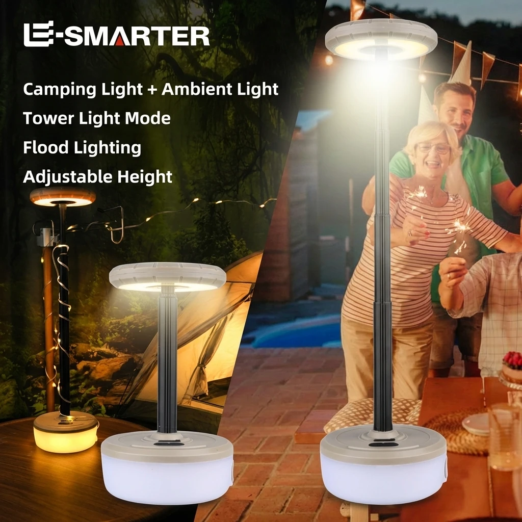 Outdoor Multi-Functional Magnetic Absorption Expanding Camping Lamp Portable Light Source for Camping Hiking Outdoor Activities