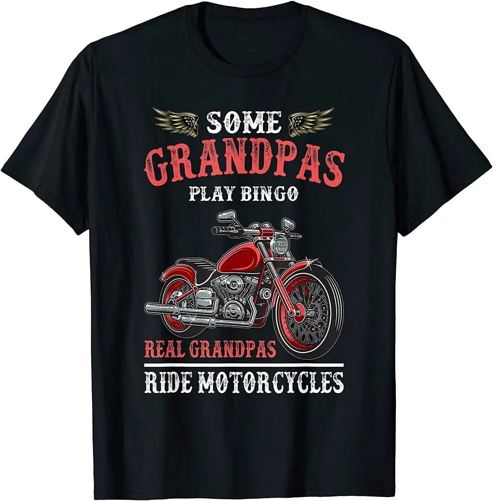 

Real Grandpas Ride Motorcycles Funny Bike Riding Gift Biker T-Shirt Summer Tees Cotton Luxury brand vintage oversized