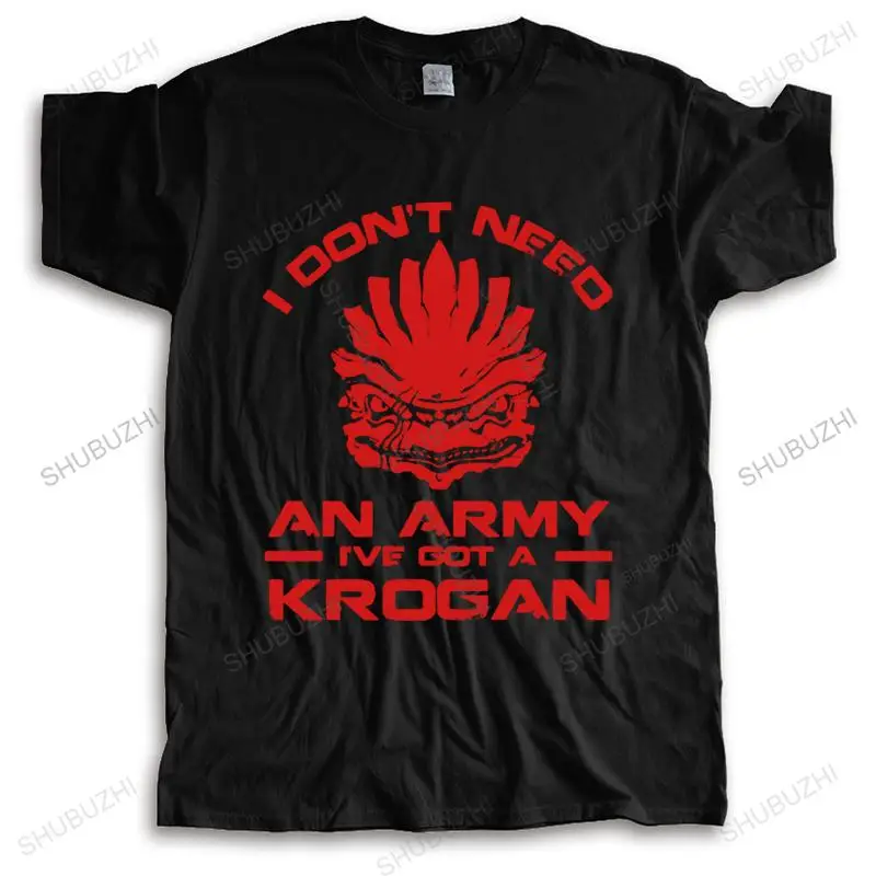 man summer mens t shirts Men Casual Mass Effect Andromeda Parody i Don't Need An Army, I've Got A Krogan Men's T-shirt