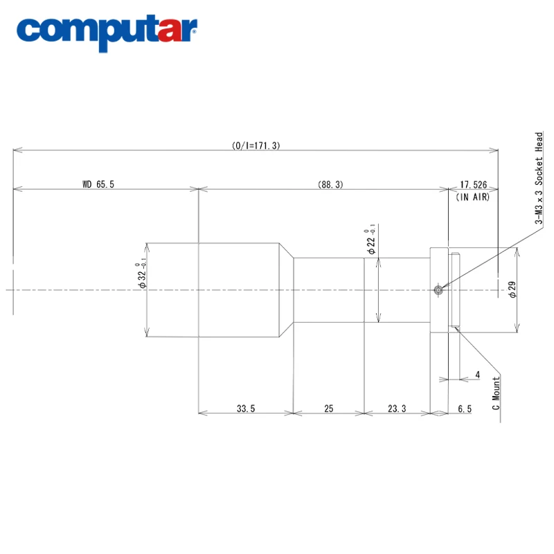 Computar TEC-M0565MP 0.5X 2/3