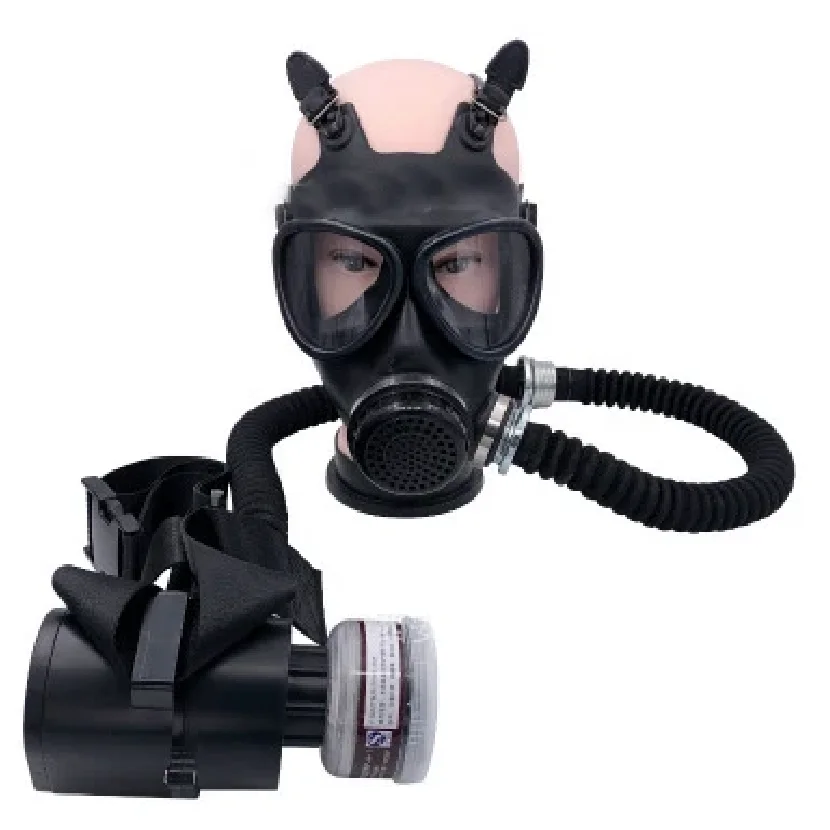 Portable Electric Air Supply Type 87 Gas Mask Rechargeable Long Tube Respirator Rubber Full Face Mask And Filter Accessories