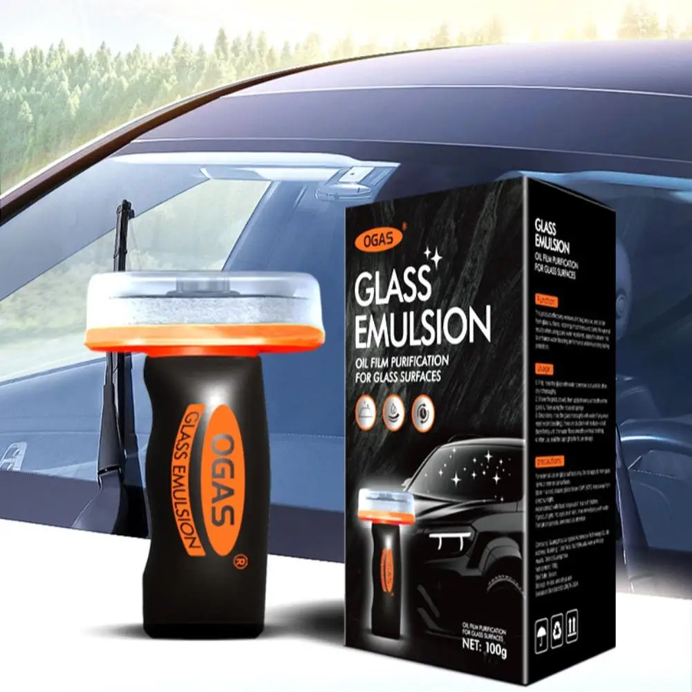 Glass Oil Film Remover Waterproof Windshield Cleaner Scrub Brush Coating Treatment Car Maintenance Kit Essential Accessories