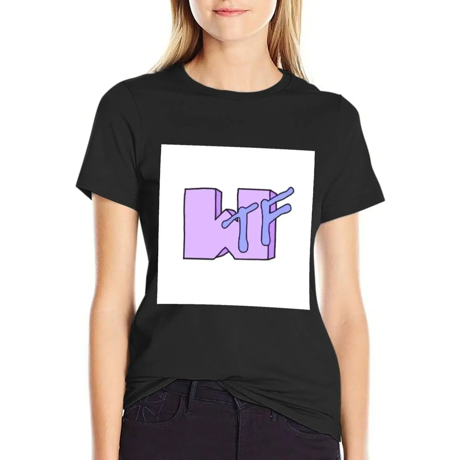 

WTF Mtv logo T-Shirt summer tops vintage clothes kawaii clothes female woman t shirt
