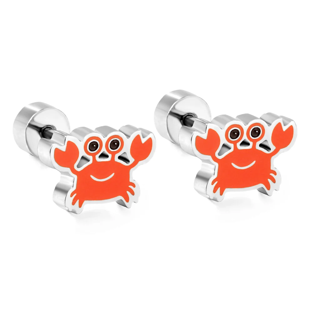 316L Chirurgisch Staal Oorbellen Leuke Stijl Meisjes Zilver Kleur Schroef Terug Stud Oorbellen Body Piercing Sieraden Party