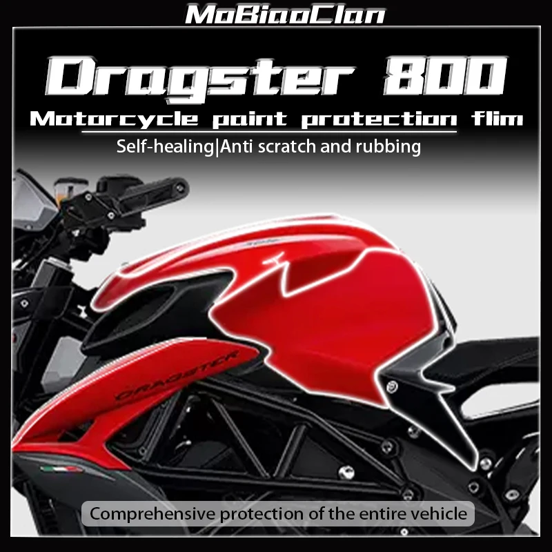 

For MV Agusta Dragster 800 Invisible car cover transparent protective film fuel tank sticker modification accessoris