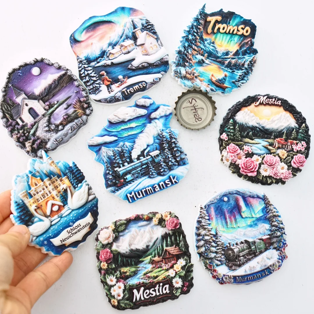 

1pc, snow fridge magnet, winter fridge magnet, Norwegian landscape fridge magnet, iceberg fridge magnet, Georgian landscape frid