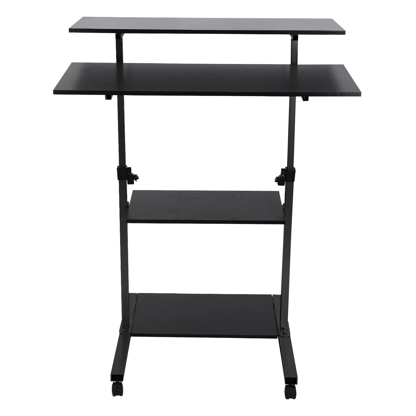 Mobile Stand Up Desk Rolling Workstation Height Adjustable Home Office Sit Stand Desk