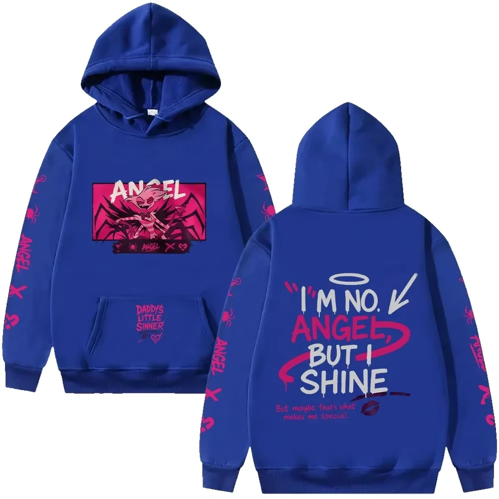 Hazbin Hotel Angel Dust Hoodie Graphic Anime Pullovers Fleece Warm Demoncore Streetwear Cute Edgy Oversized Unisex Cotton Hooded - view 4