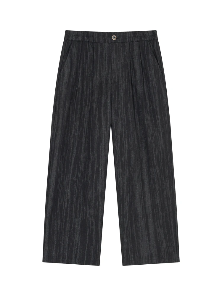 

BSAPA Autumn New Loose Special Proc Casual Pants Men's Faion Basic Long Pants Straight Leg Polyester Breathable Comfortable