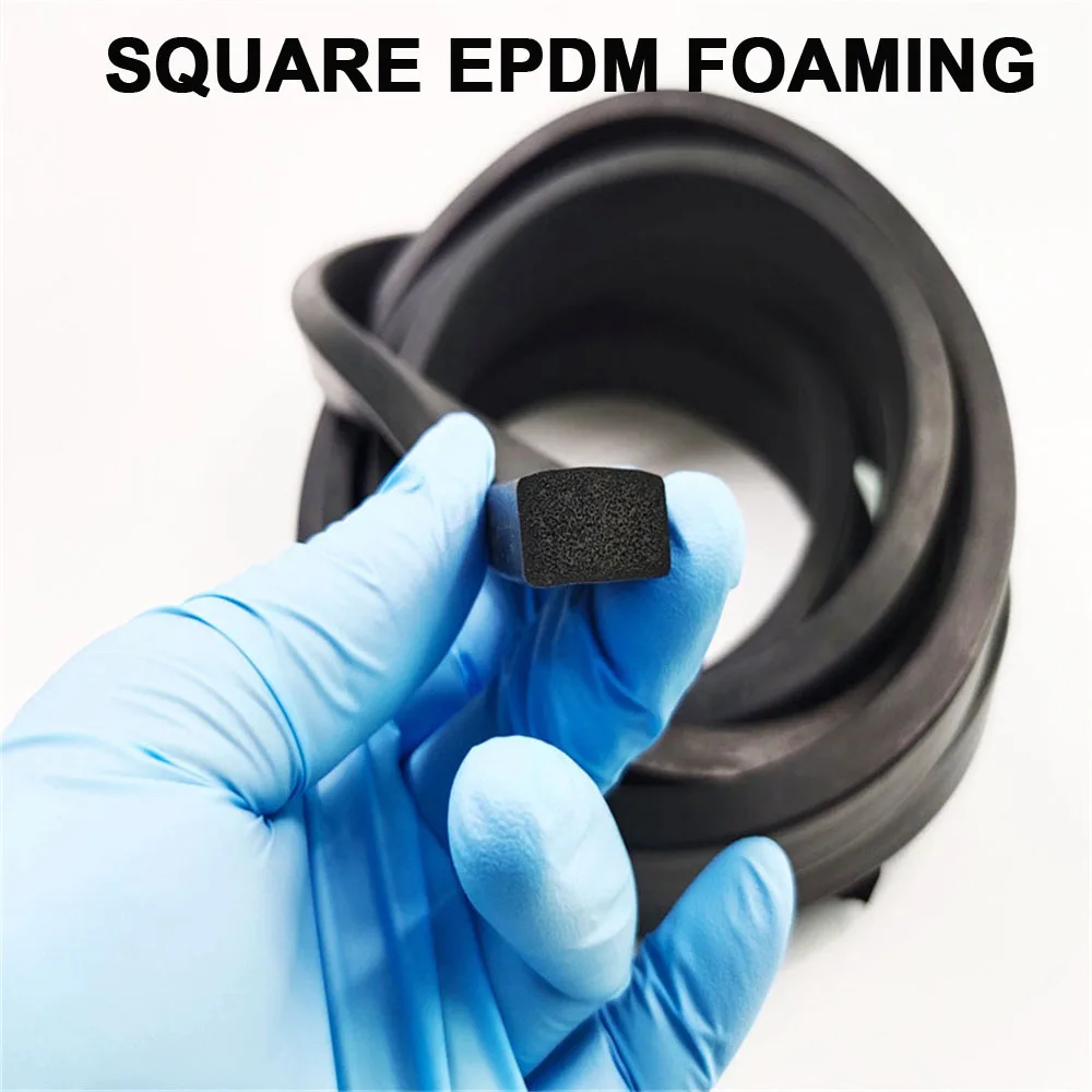 Length 1M to 10M Width 5mm to 17mm EPDM Rubber Foaming Sealing Strips Flat Square Strip EPDM Sponge Sealing Strip