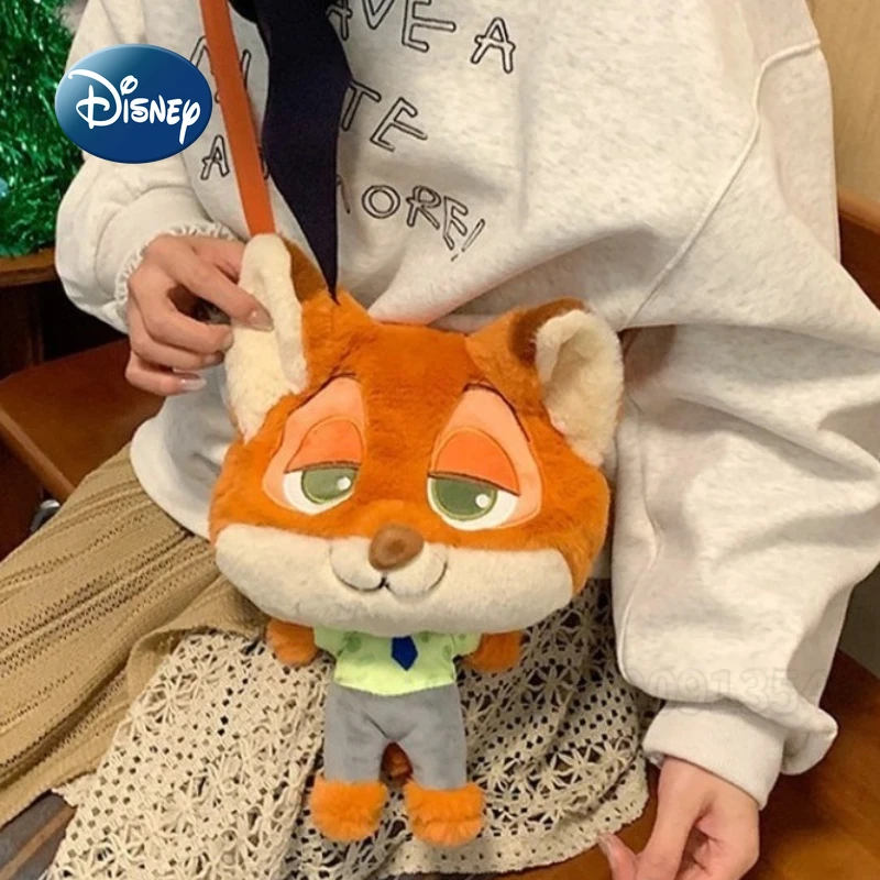 Disney Nick Nuova borsa a tracolla in peluche Borsa a tracolla in peluche da donna carina cartone animato Borsa in peluche per bambini casual di alta qualità