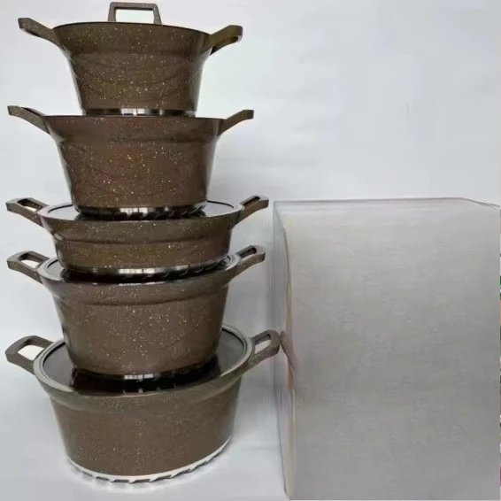 Conjunto de panelas antiaderentes Conjunto de panelas de alumínio antiaderentes Panelas combinadas de alumínio