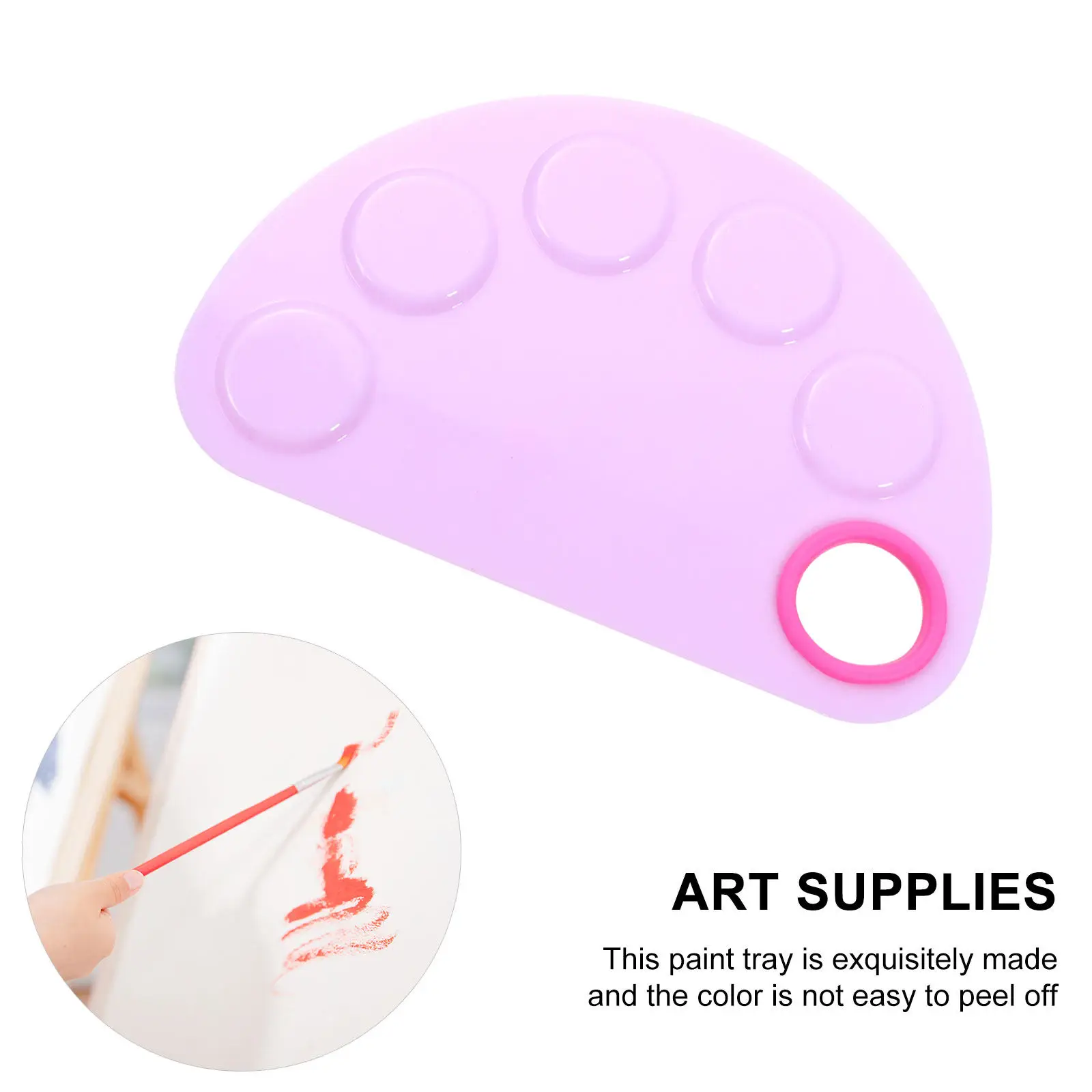 2Sets Paint Trays Plastic Pallets Large Capacity Durable DIY Art Painting Board Color Mixer for Artists Painters Students